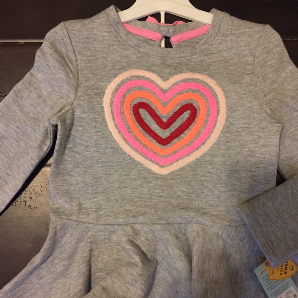 Cat & Jack Long Sleeve Heart Sweater w/ Leggings - Picture 2 of 4